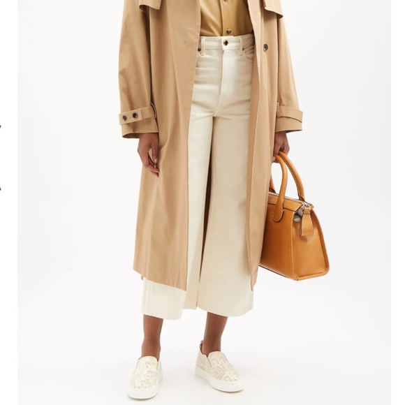 😊SOLD😊 Chloe Lauren beige Lace-covered Leather Trainers In size 41 - Picture 2 of 13